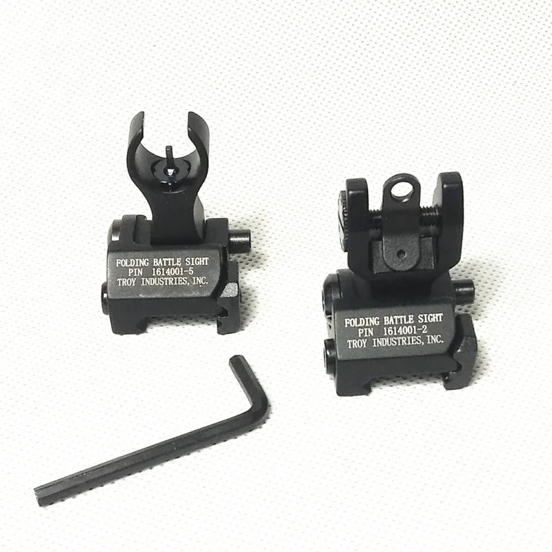 1 пара складной тактический прицел в стиле трой хк для охоты черные вечерние