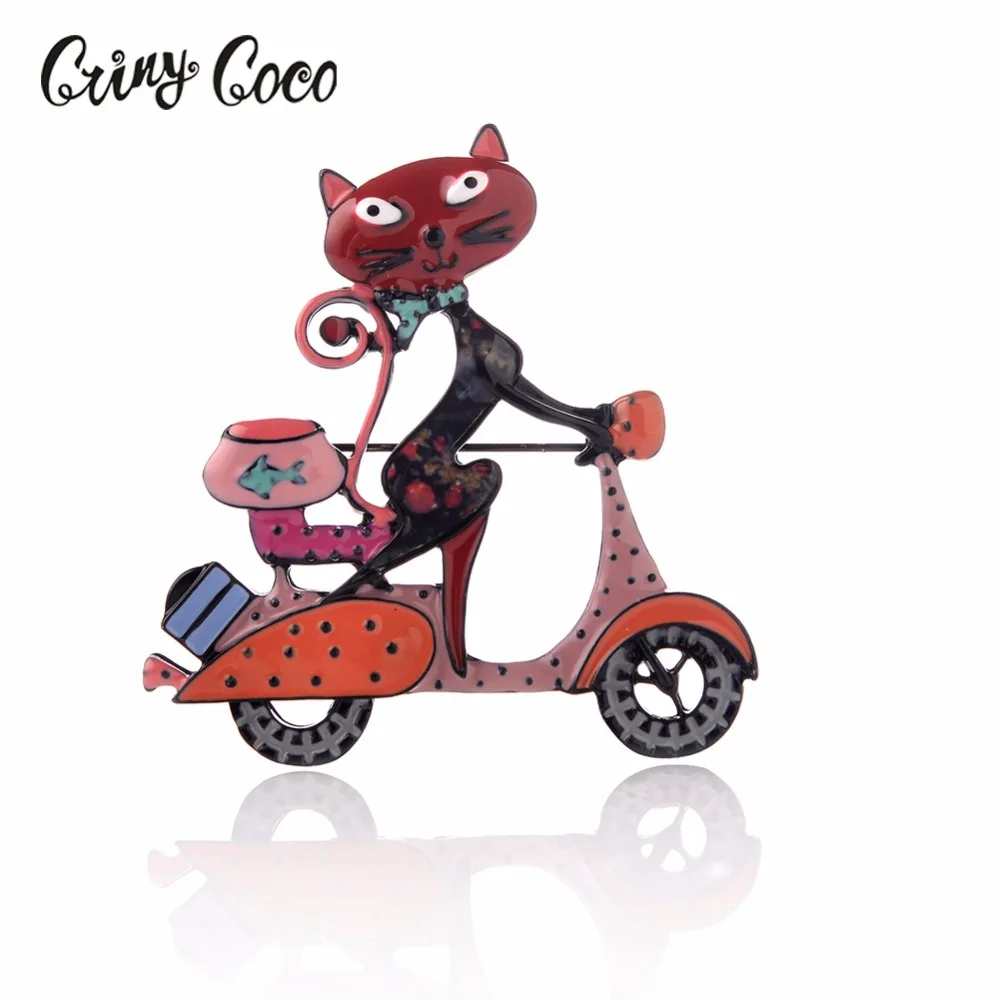 Эмалированные Броши Cring CoCo унисекс Женское и мужское ювелирное изделие милые