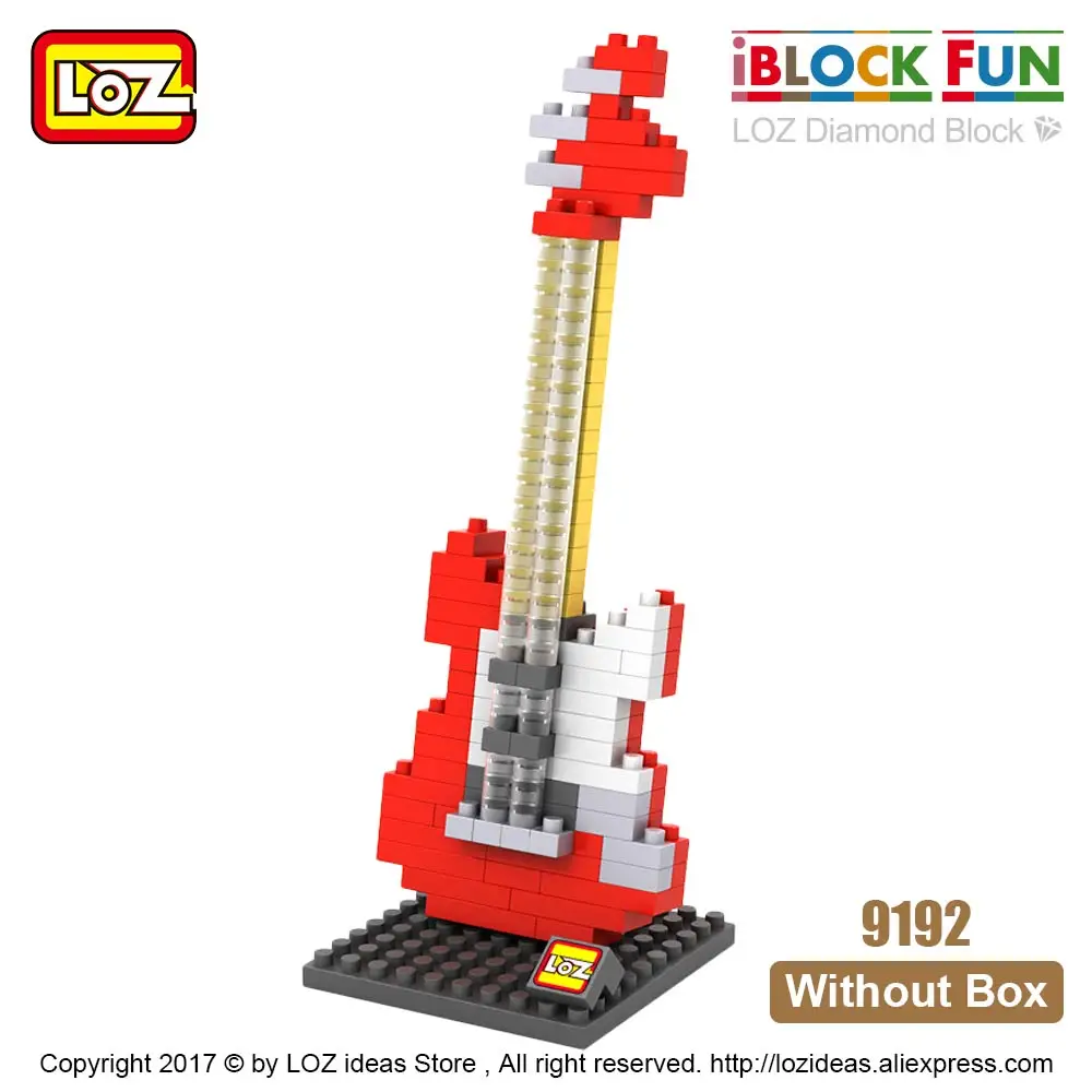 9192 Without Box LOZ алмазные блоки миниатюрные музыкальные инструменты музыкальная гитара пианино скрипка джазовый соус модель пластиковые сборные игрушки для детей 9188-9196 - Цвет: 9192 Without Box