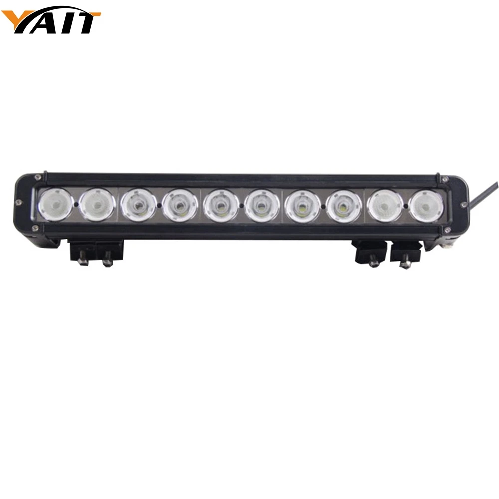 Russian: Светодиодная лампа Yait 100 Вт, 17 дюймов, однорядная, 10 х 10 Вт, используется для охоты, вождения Wrangler JK 4x4.