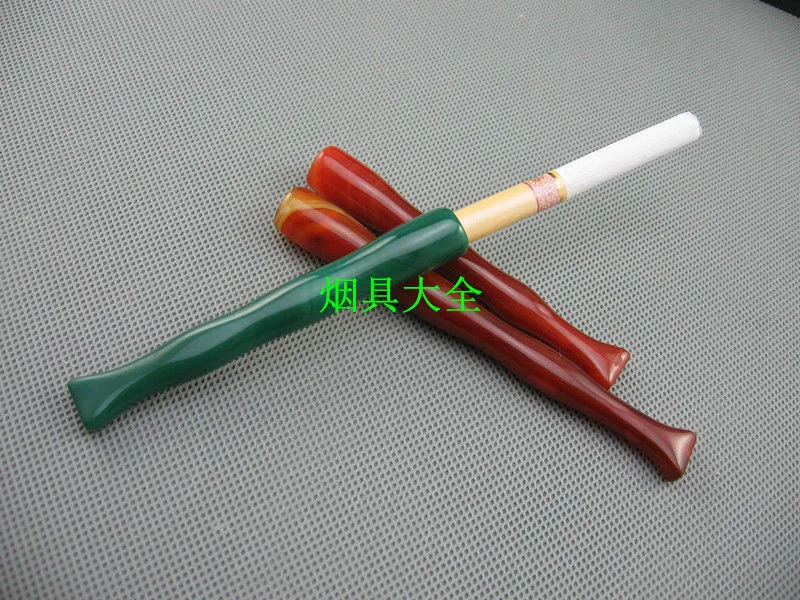 Натуральный мерный нефритовый держатель для сигарет и труба в горловине|agate