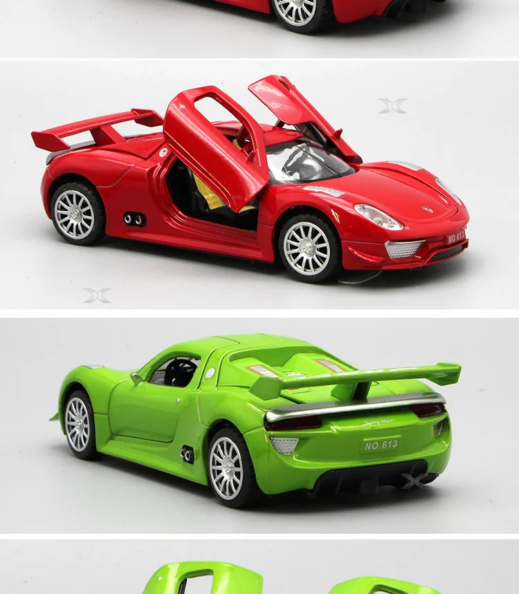 Модель Porsche car 918, Спортивная модель автомобиля для Porsche Panamera, с управлением на рулевом колесе, переднее рулевое колесо, игрушка для детей