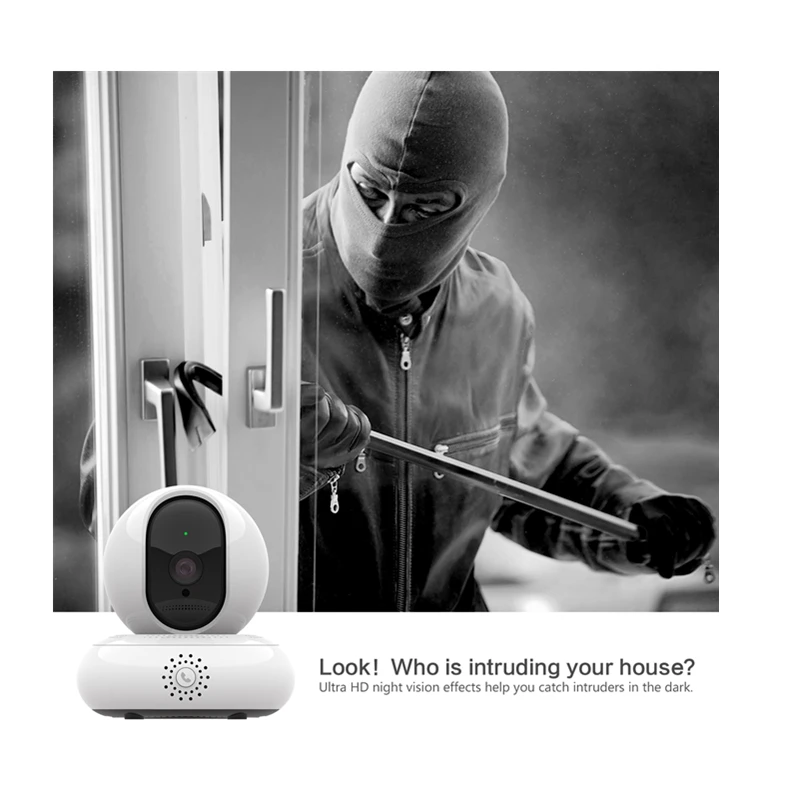

Indoor 2MP Wireless PTZ IP Camera HD Smart Motion Detection Alarm Baby Monitor 1080P Wifi Camera with 360 degree Rotate