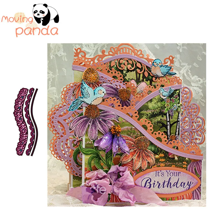 Металлические режущие штампы формы для высечки 3 шт. кружево скрапбук бумага