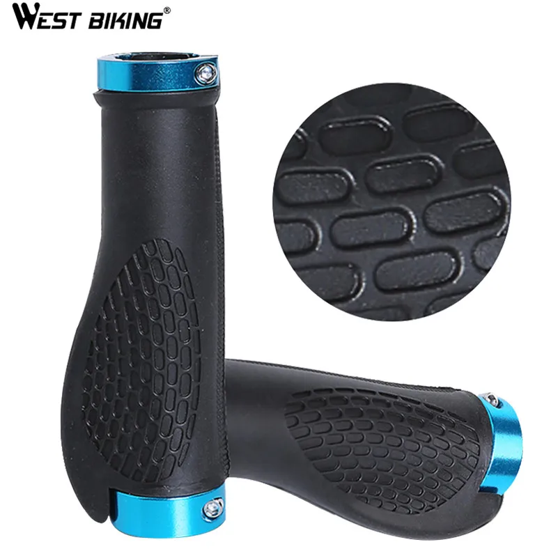 WEST BIKING велосипедные ручки из алюминия MTB резиновый чехол для рукоятки