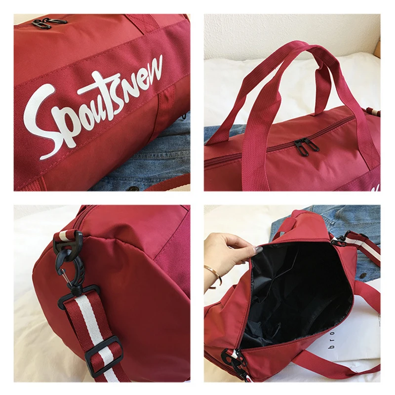Nylon Gym Yoga Bags Women Waterproof Sport Fitness Bag With Shoes Compartment Training Man Outdoor Travel Shoulder Handbag | Спорт и