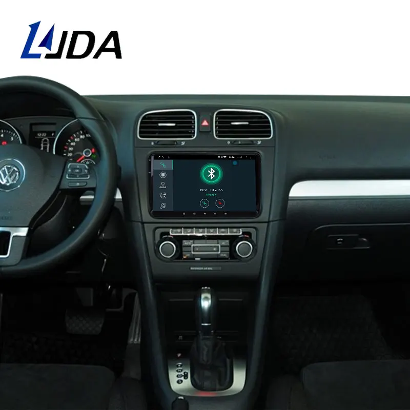 Автомобильный DVD плеер LJDA 2 Din 9 дюймов Andorid 10 0 для Volkswagen VW Passat B6 Polo Golf 4 5 Touran T5 Bluetooth GPS