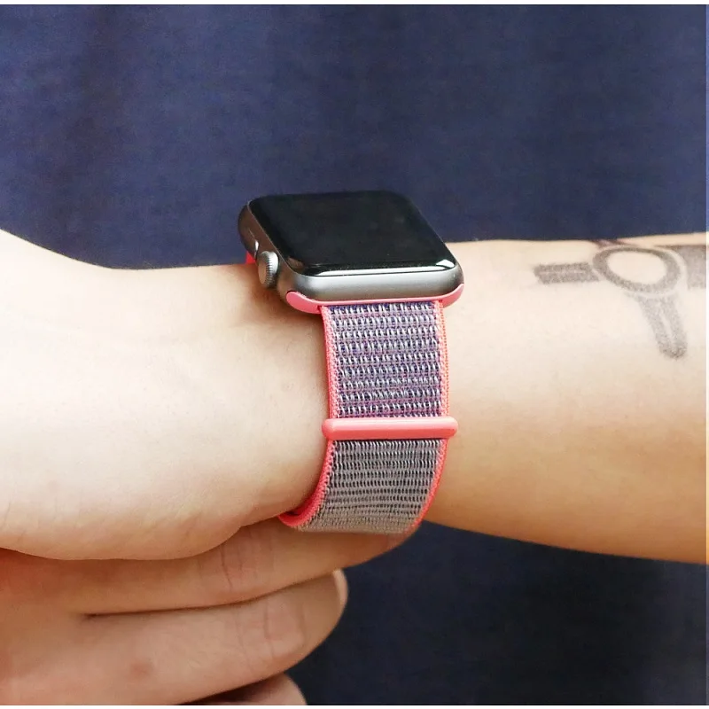 Мягкий нейлоновый ремешок для Apple Watch 44 мм 40 мм 42 мм 38 мм 1 2 3 4 браслет ремешок для iWatch 44 мм 40 мм ремешок+ защита экрана