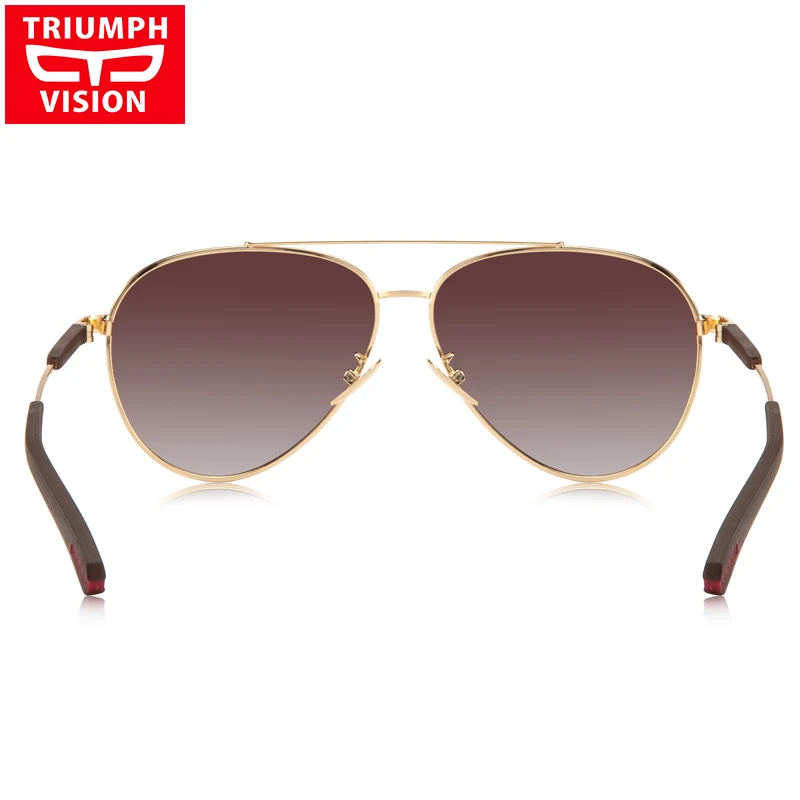 TRIUMPH VISION, градиентные поляризованные солнцезащитные очки для мужчин и женщин, фирменный дизайн, новые солнцезащитные очки, мужские модные коричневые солнцезащитные очки
