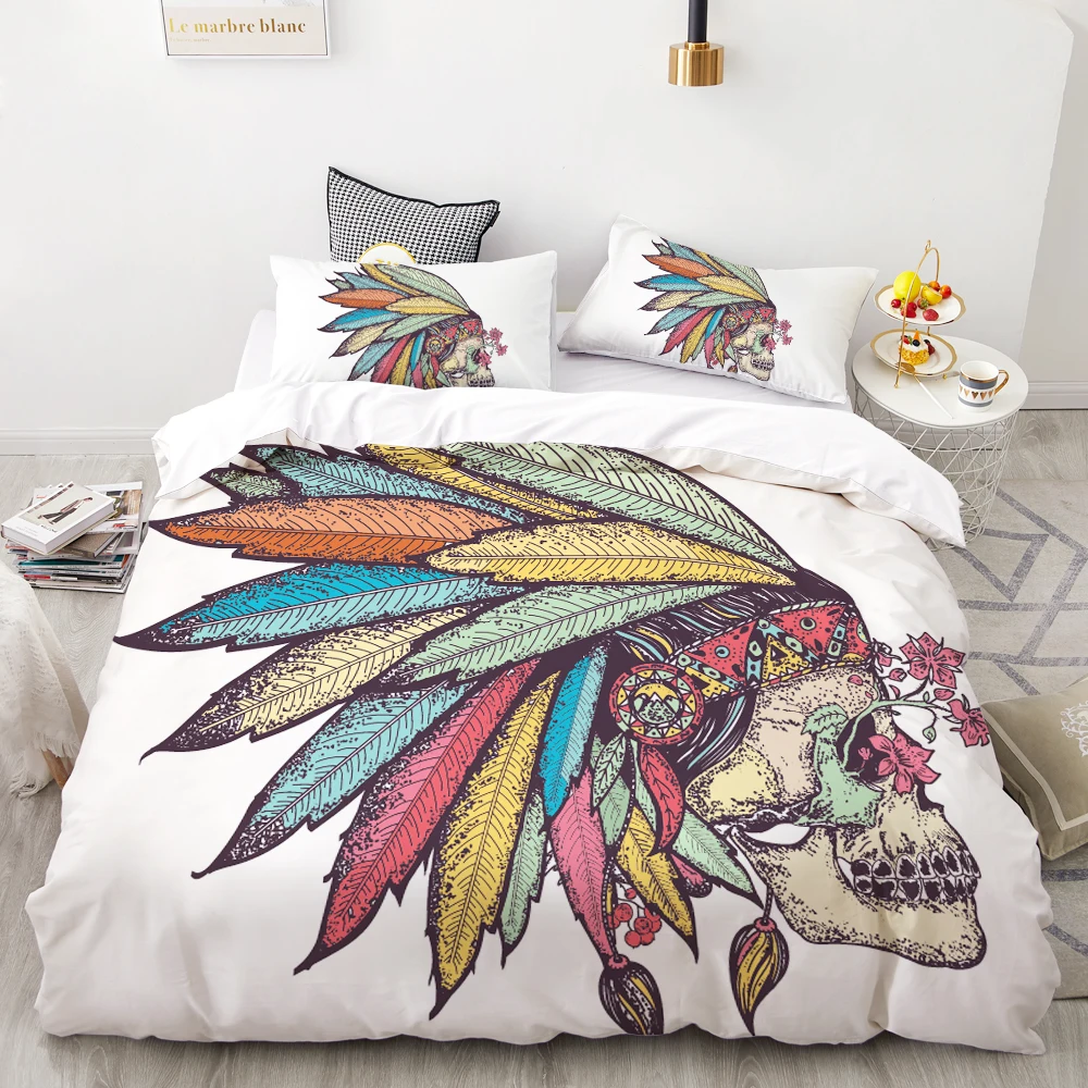 luxury Bedding Sets 3D Custom,Duvet Cover Set Queen/King,Quilt/Blanket Cover Set,3 PCS Bed se,dark pirate skull bed linen