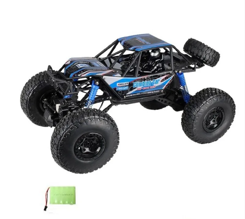 Blue 1battery 1/14 масштаб 4x4 вождение RC rock альпинист автомобиль с 2,4 ГГц 4WD четырехколесная независимая подвеска высокая скорость дистанционное управление RC автомобиль - Цвет: Blue 1battery