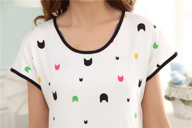 Новинка 2016 женские свободные ночные рубашки для сна одежда милое нижнее белье