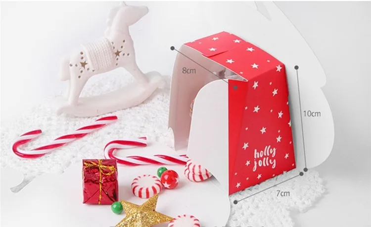 10 шт./лот милые рождественские украшения для конфет коробка печенья