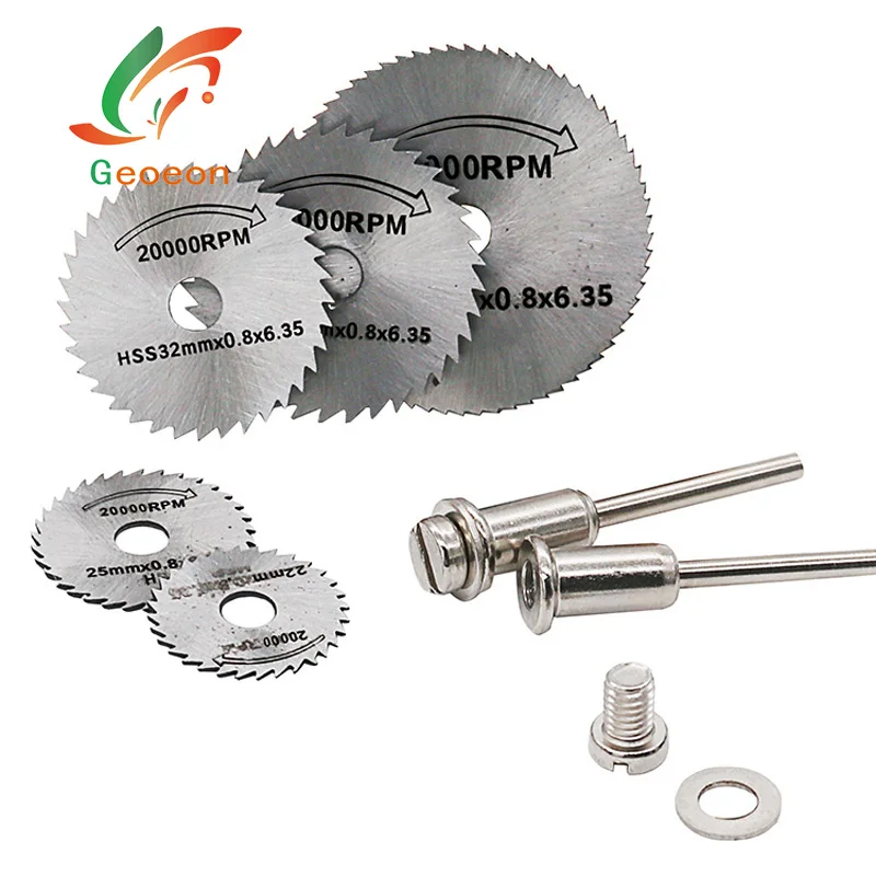 Geoeon 6 шт./компл. 22/25/32/35/44/50 мм Мини Портативный HSS дисковая пила подходит для дома DIY