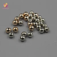 46810mm metal plated ccb round beads seed spacer beads for fashion jewelry making diy