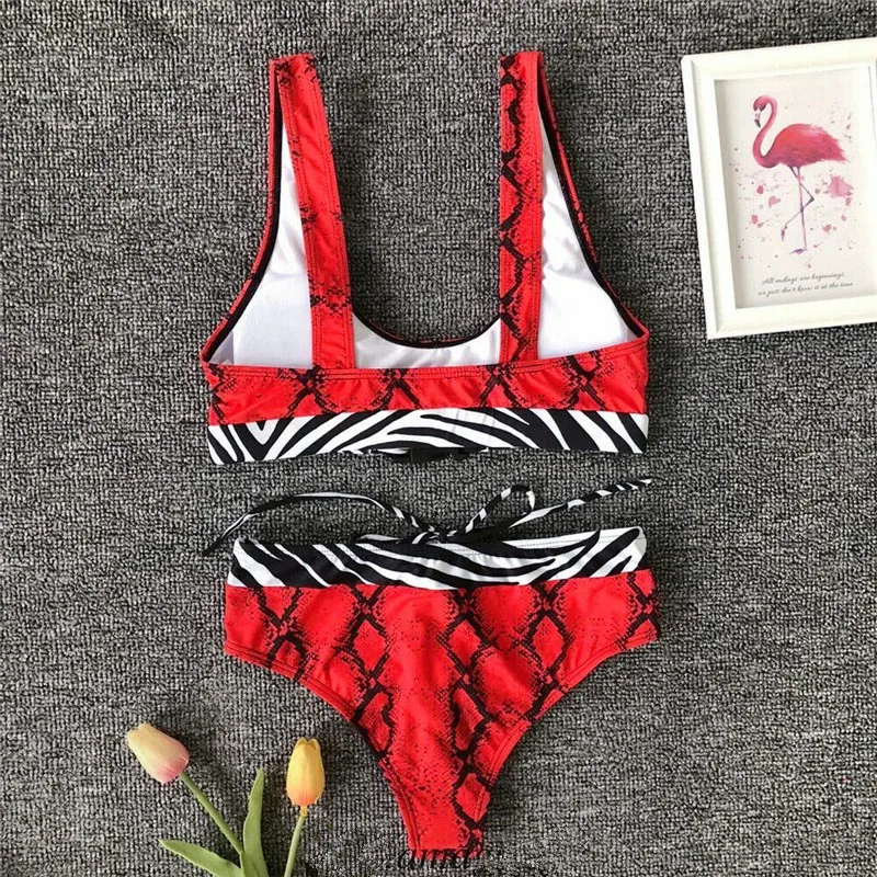 

Women Swimwear Sexy Leopard Bikini Bandage Bikini Set Push-up Padded Bra Bathing Suit Swimsuit High Waist Swimsuit Bikinis Mujer