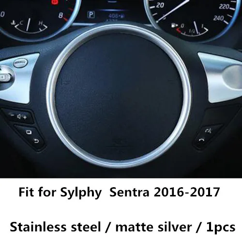Автомобильный Стайлинг, крышка рулевого колеса, кондиционер, вентиляционное отверстие, крышка, ручка переключения передач, наклейка, подходит для Sylphy Sentra, аксессуары - Цвет: steeringwheel cover1