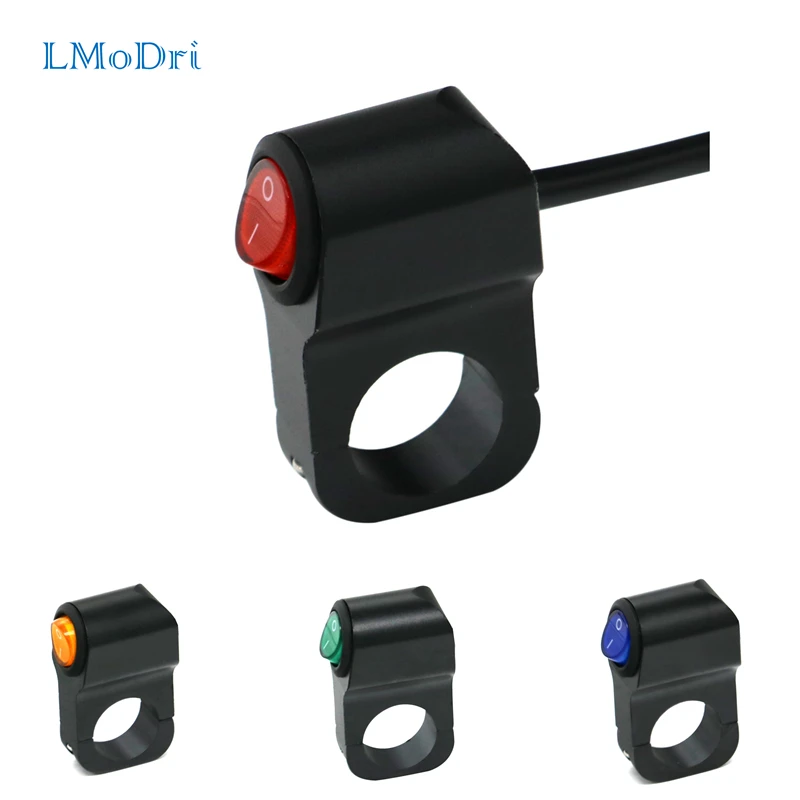LMoDri 12v мотоциклетные переключатели светодиодный индикатор из алюминиевого