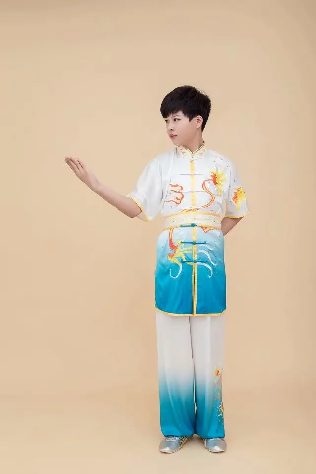Wushu taichi одежда тайцзи changquan Униформа боевые искусства соревнования вышитые
