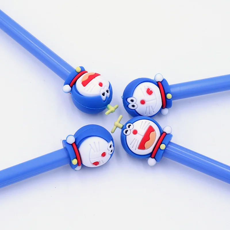 2 шт. Kawaii 0,5 мм Doraemon мультфильм черные чернила гелевая ручка для девочек и мальчиков школьные офисные канцтовары, шариковая ручка ручки поставки