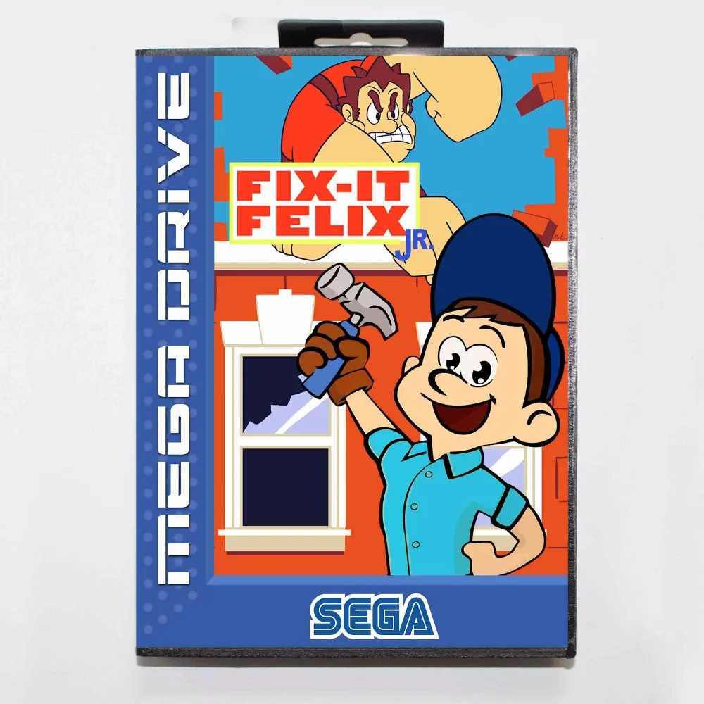 

Fix It Felix Jr 16 bit MD Game Card With Retail Box For Sega Megadrive/Genesis