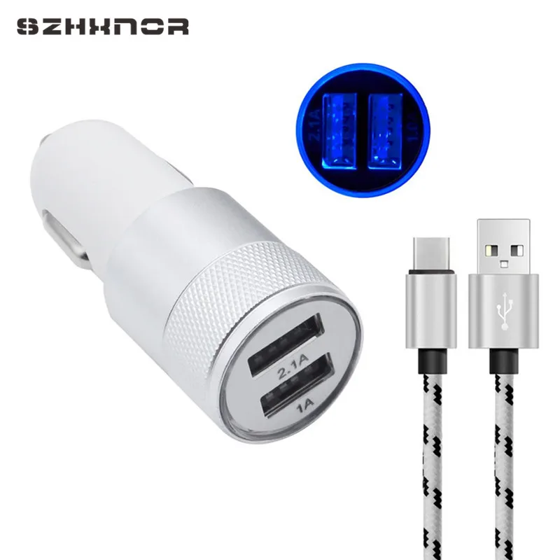 Автомобильное зарядное устройство 2A USB + Type C для XIAOMI redmi 5 plus 4X note Blackview Leagoo M5 Bluboo Maya