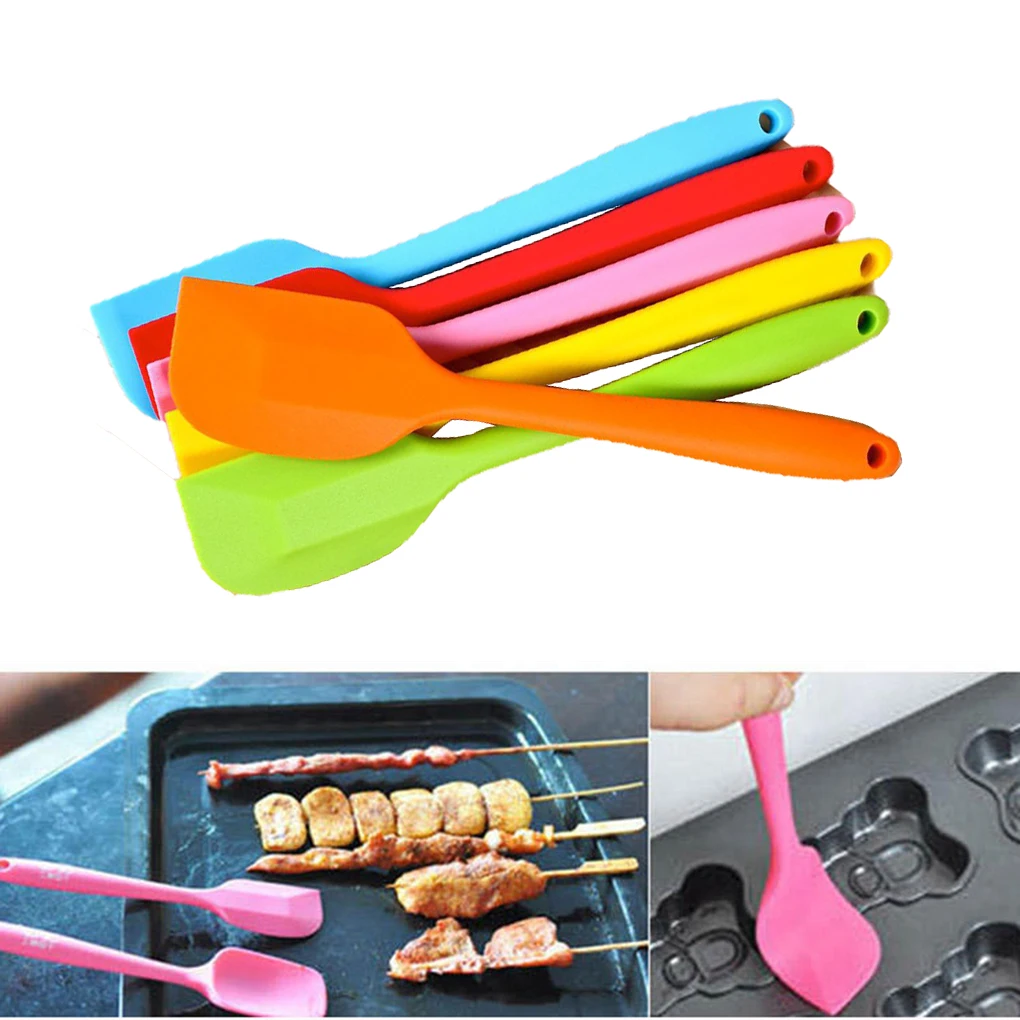 2017 Экологичная силиконовая металлическая кулинарная лопатка скребок для