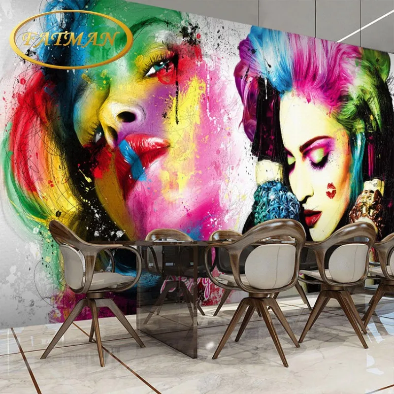 Пользовательские фото обои 3D Акварельная живопись стильные салон красоты