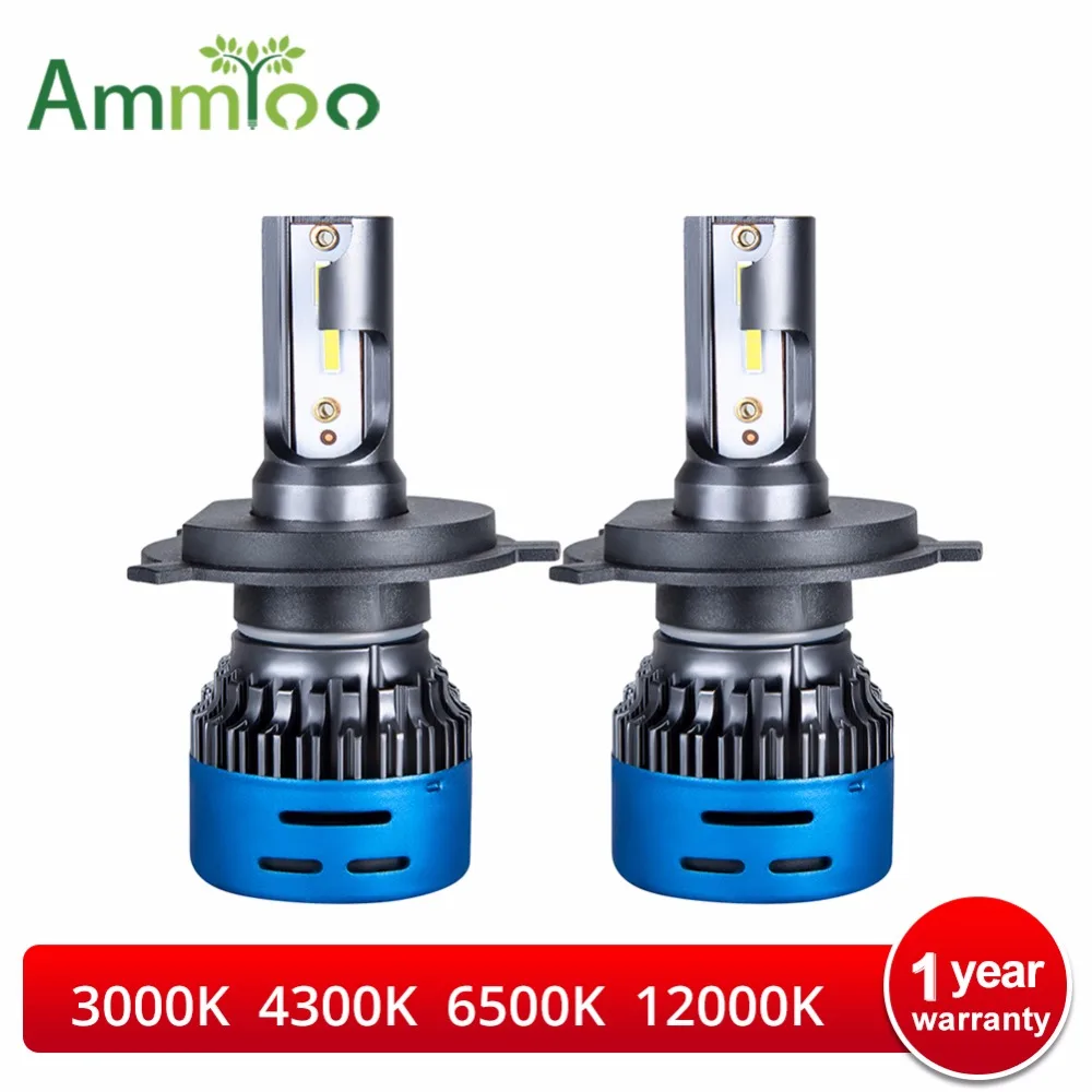 Автомобисветильник фары AmmToo H7 LED H4 светодиодный H1 H8 H11 9005 9006 HB3 HB4 9600LM 12 В