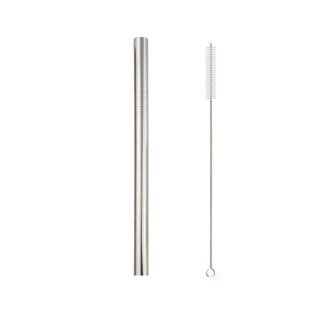 Silver 215x12mm Очень широкая металлическая соломинка, соломинка из нержавеющей стали, многоразовые соломинки для питья, диаметр 12 мм, трубка для смузи, тапиока, жемчуг, вечерние - Цвет: Silver 215x12mm