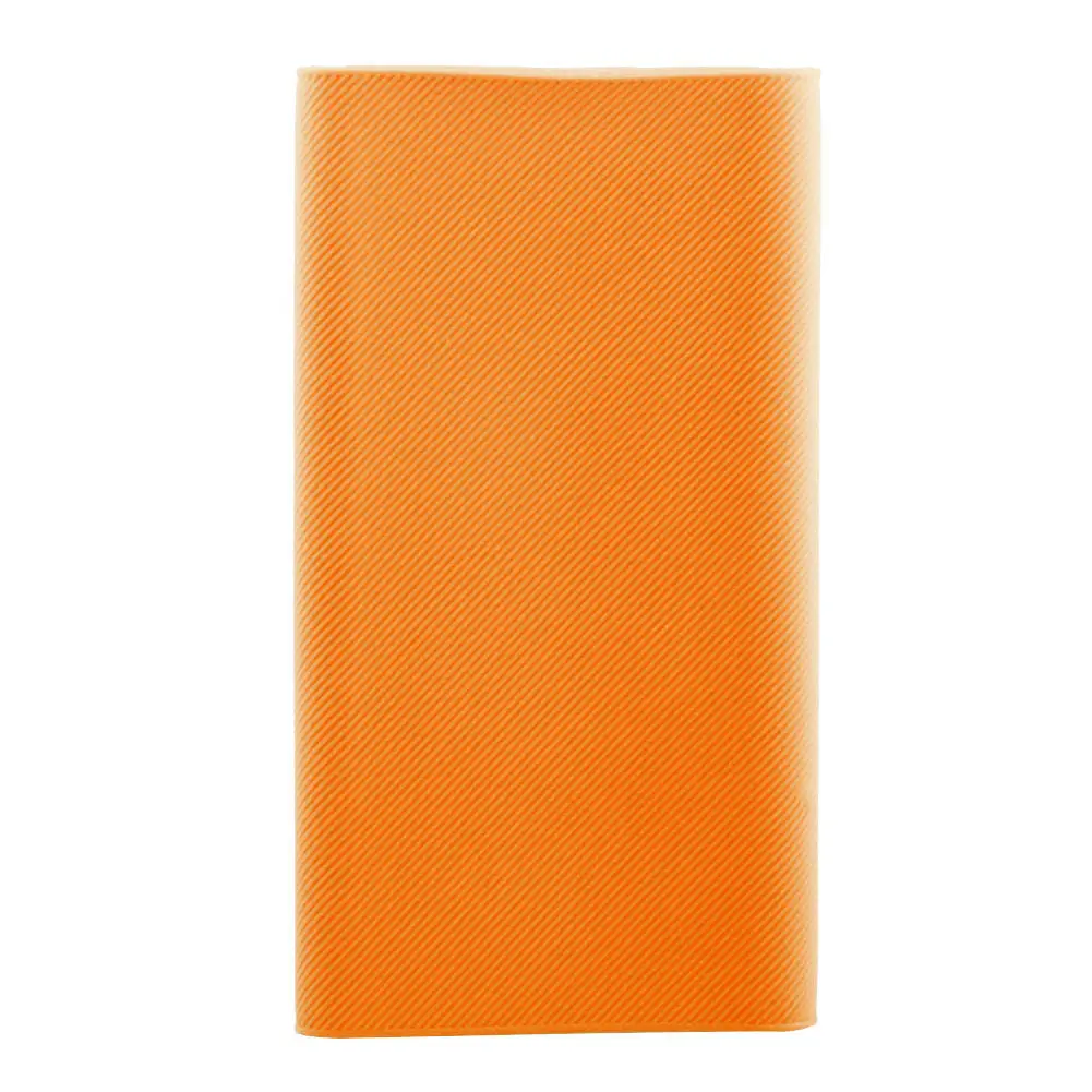Orange Твил силиконовый чехол для Xiaomi power Bank 10000mAh PLM02ZM резиновый чехол для портативного внешнего аккумулятора - Цвет: Orange