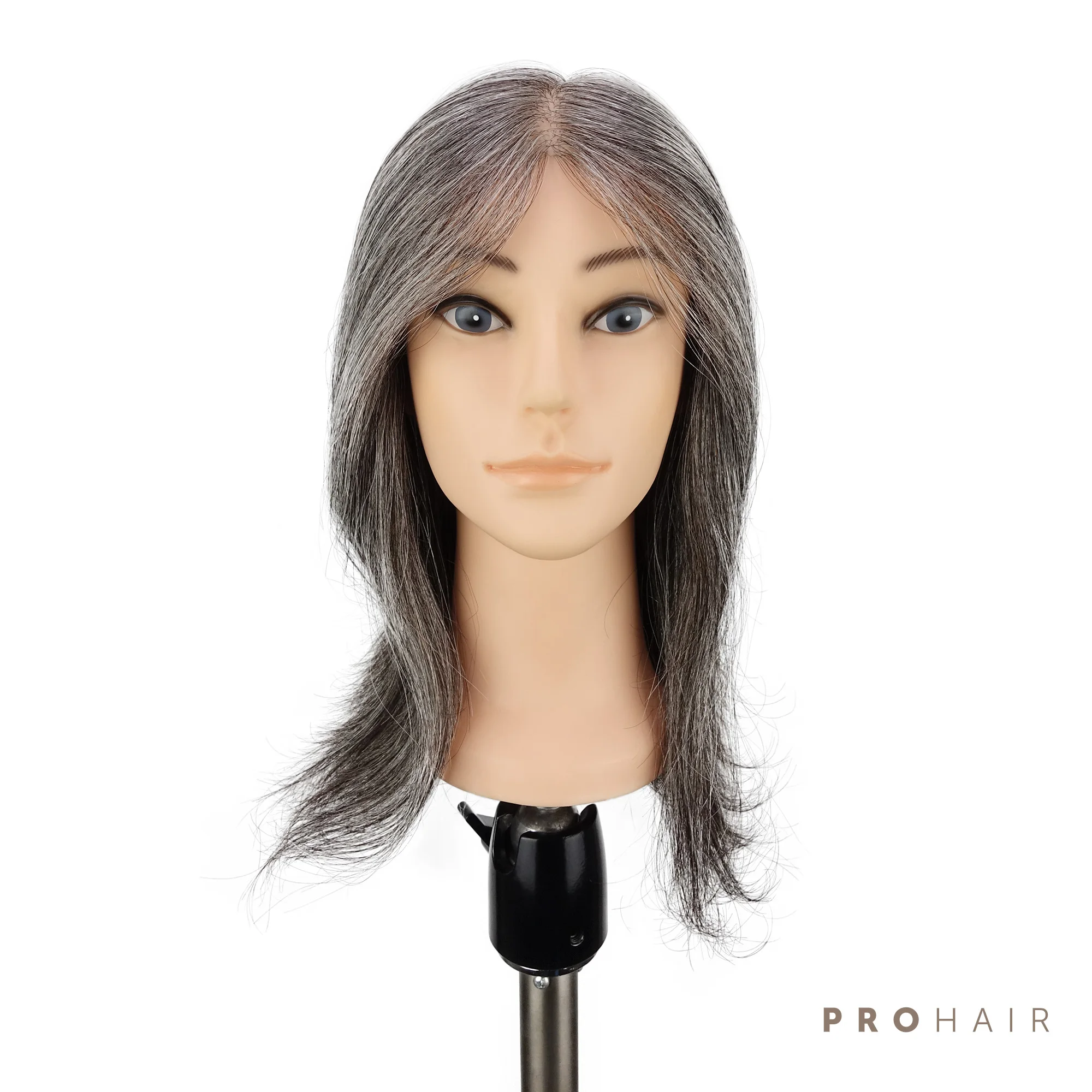 PROHAIR 30 см 12 дюймов человеческие волосы смешанные козья шерсть Серый Мини обучение