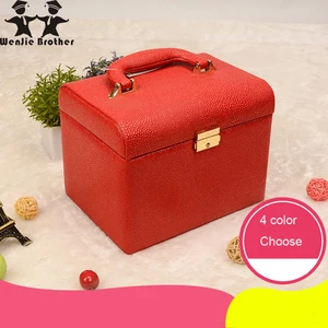 Wenjie Brother 2019, лидер продаж, коробка для макияжа с зеркалом, чехол для макияжа, красивый чехол, косметичка, женская сумка, подарок
