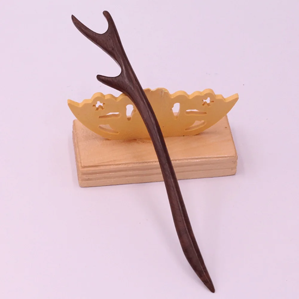 Женская заколка для волос в стиле ретро китайская ручная резная шпилька рога