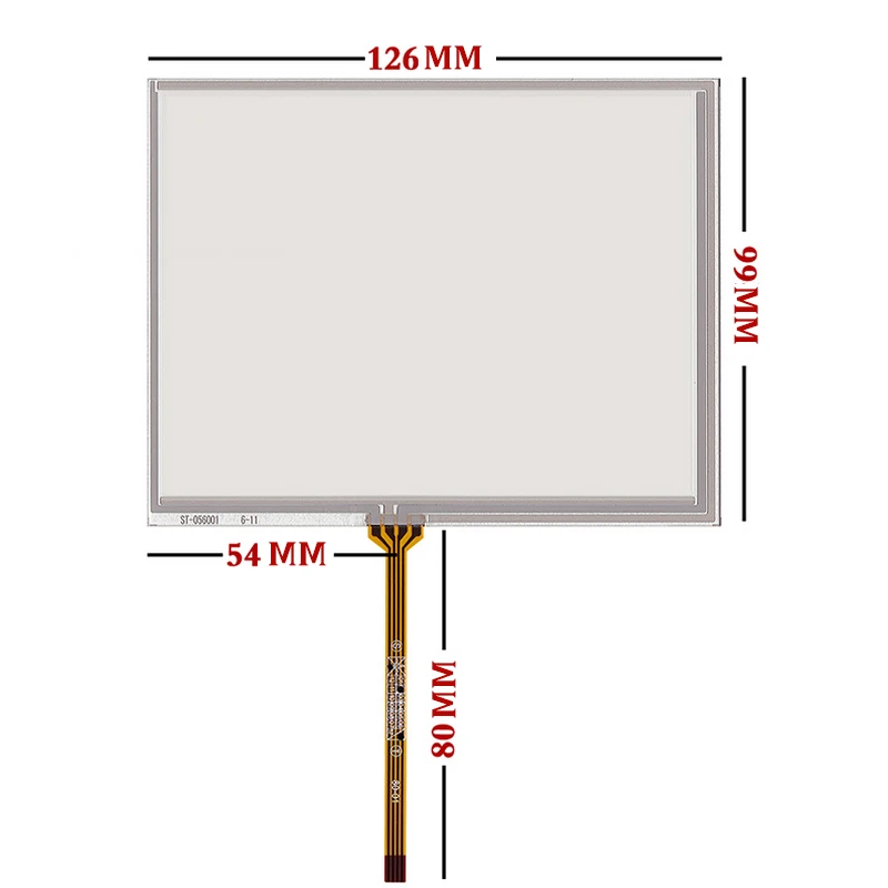 

Available in For AT056TN04 V.6 TM056KDH01 02 Applicable 5.6 inch 4-wire plug-in type 126*99mm Resistive Touch Screen