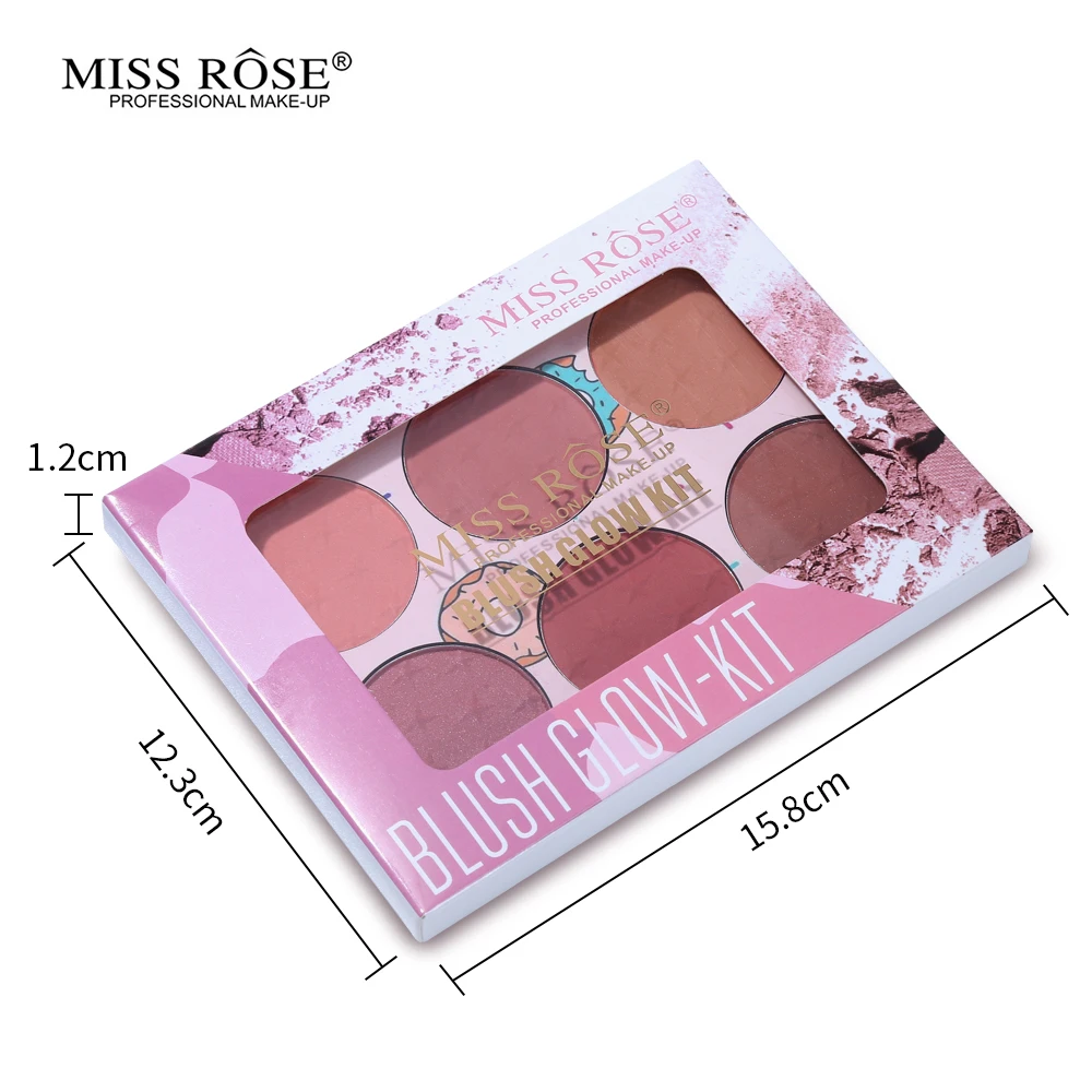 Miss Rose 6 видов цветов румяна для щек палитра водостойкая пудра Контур бронзатор