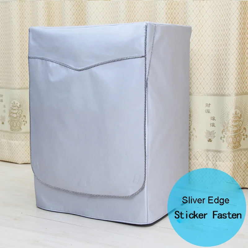 Silver edge Sticker Водонепроницаемый чехол для стиральной машины солнцезащитный крем крышка для стиральной машины сушилка полиэстер серебряное покрытие барабанная машина cubierta lavadora - Цвет: Silver edge Sticker