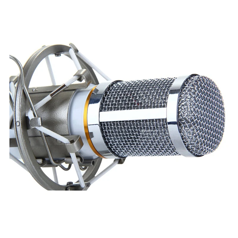 Конденсаторный профессиональный мини-микрофон для студийной записи белый с