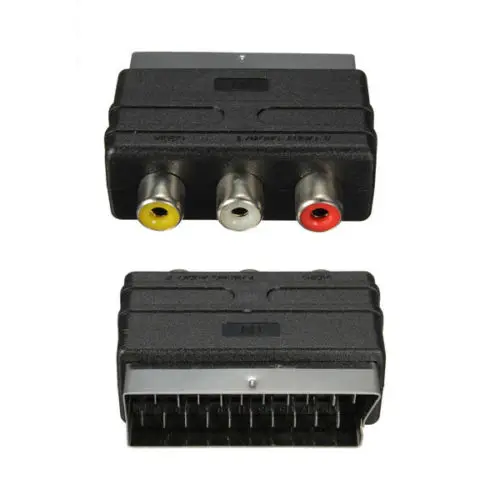 Новый штекер RGB SCART штекер на 3 RCA разъем A/V адаптер конвертер для ТВ DVD видеомагнитофон