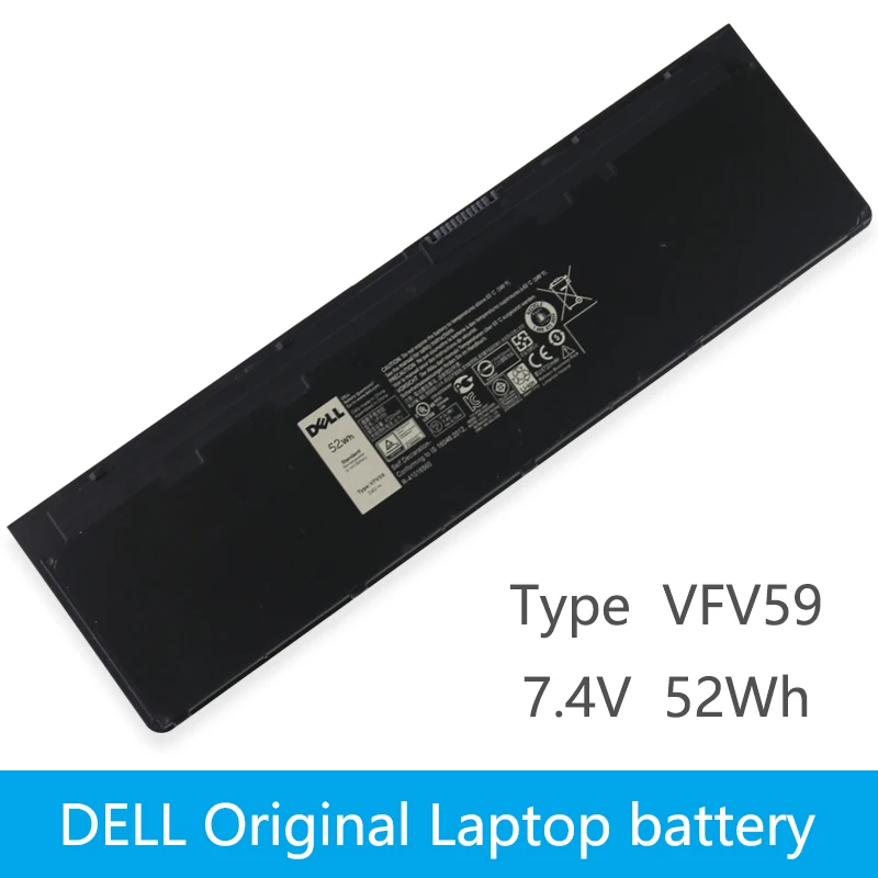 Оригинальный сменный аккумулятор Dell для ноутбука Latitude E7240 E7250 W57CV WD52H GVD76 VFV59 7 4 V 52wh |