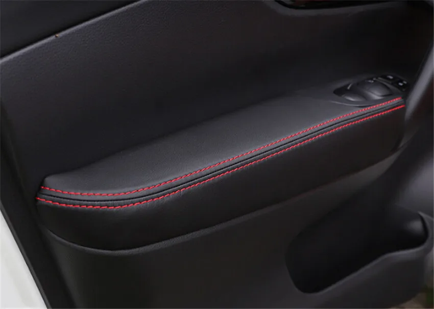 Микрофибра кожа двери автомобиля подлокотник положение украшения крышка для- Nissan QASHQAI J11 автомобильные аксессуары