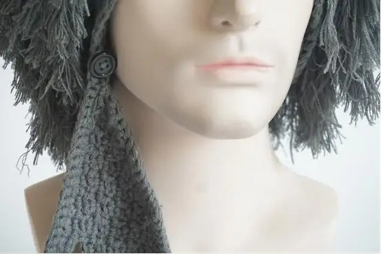 Шапки с париком и бородой теплые вязаные шапки ручной работы для мужчин женщин