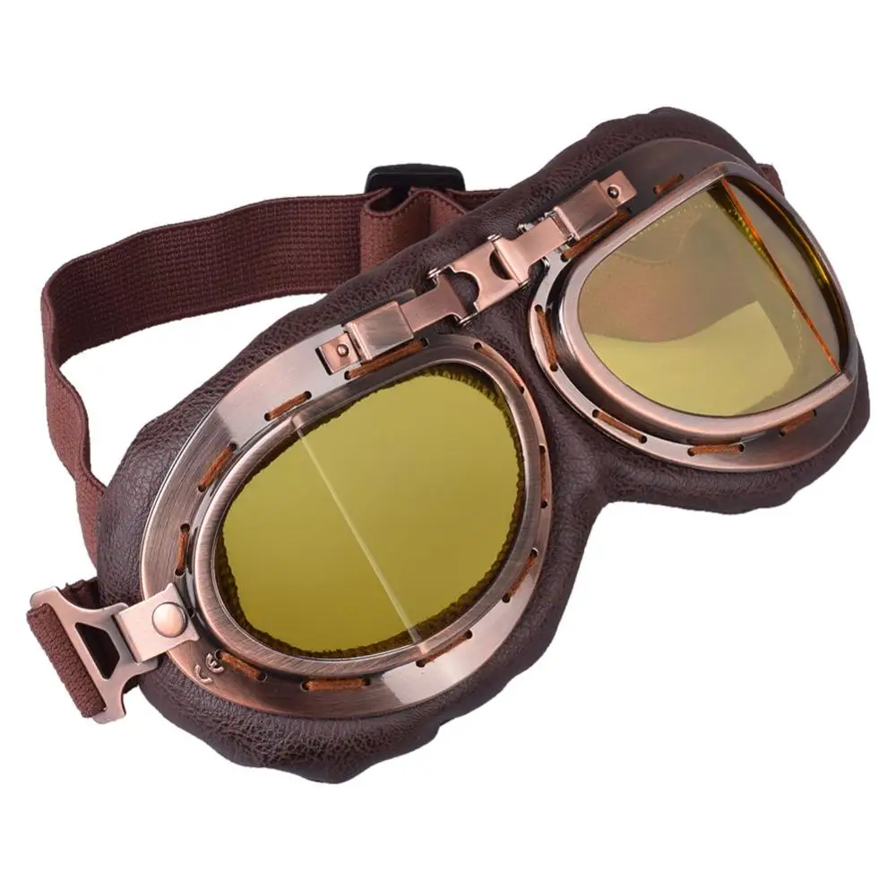 Classic Motorcycle Goggles Vintage Jet Scooter Glasses For Chopper Biker Cruiser Helmet | Автомобили и мотоциклы