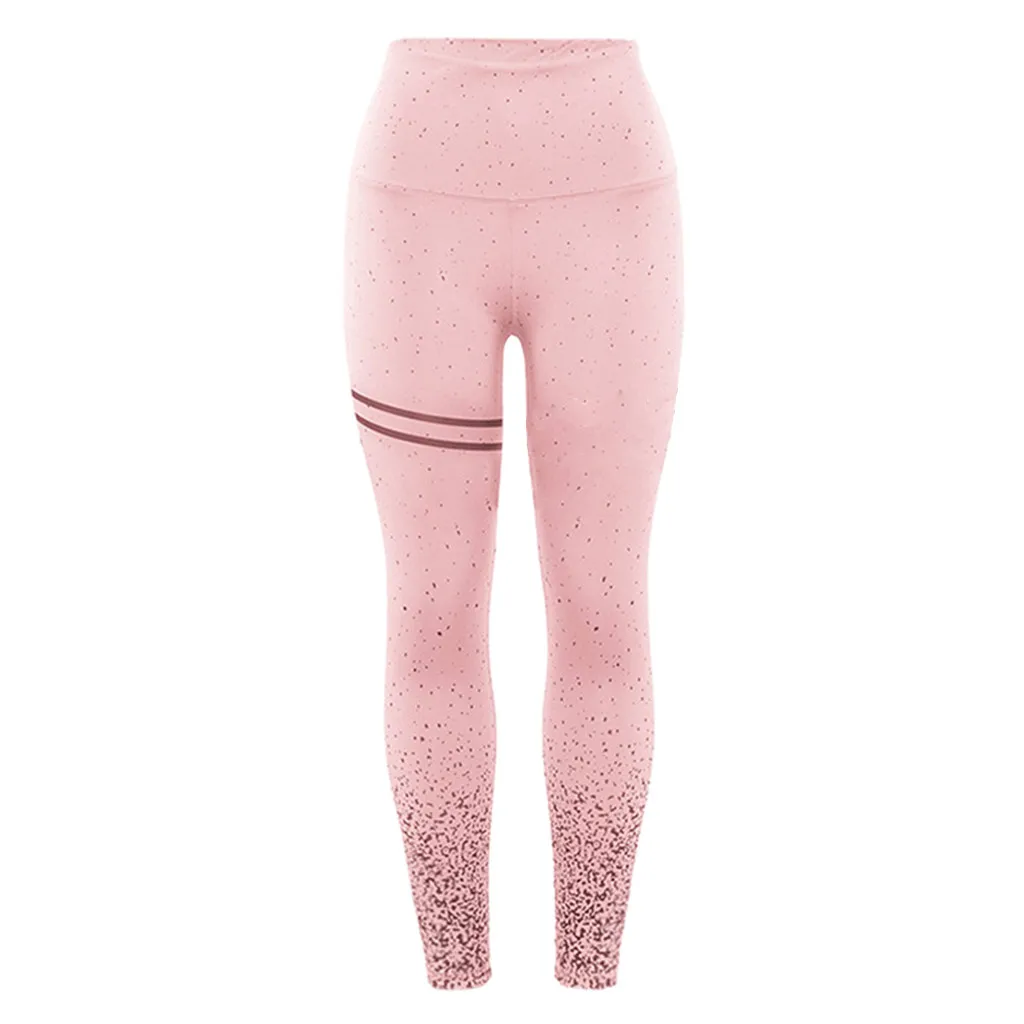 Женские спортивные Леггинсы в горошек штаны для бега фитнеса женская одежда