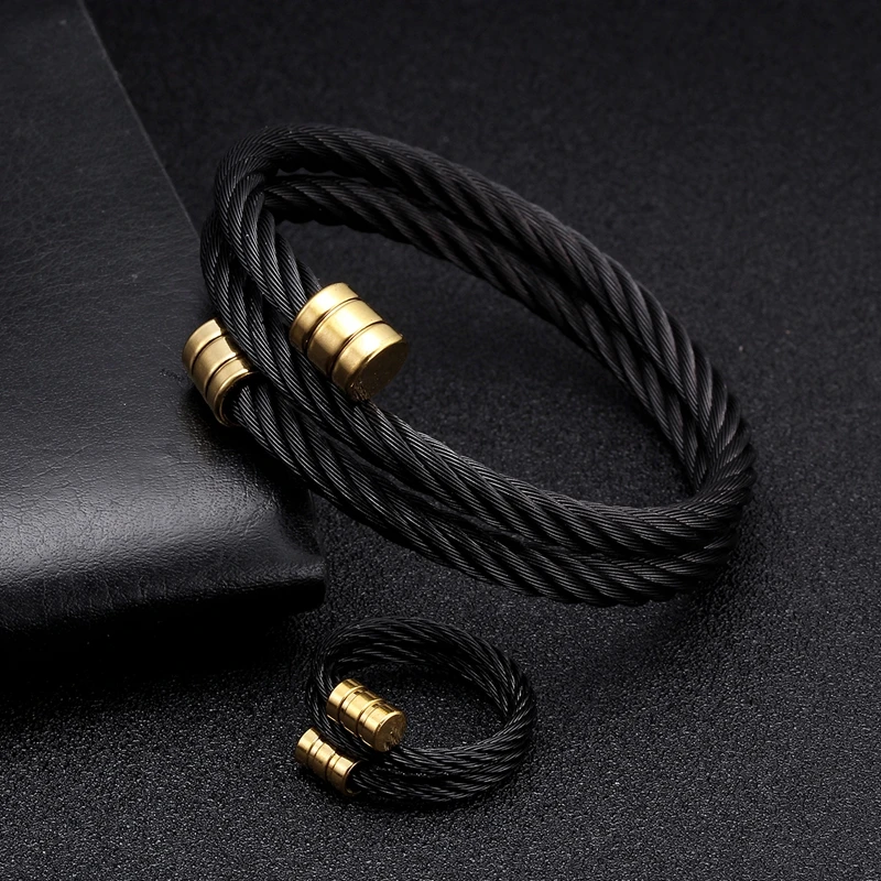 

Black Stainless Steel Mesh Surface Charm Bracelet Bangles Luxury Braided Vintage Men Women Cuff Chain Link Bracelets Pulsera