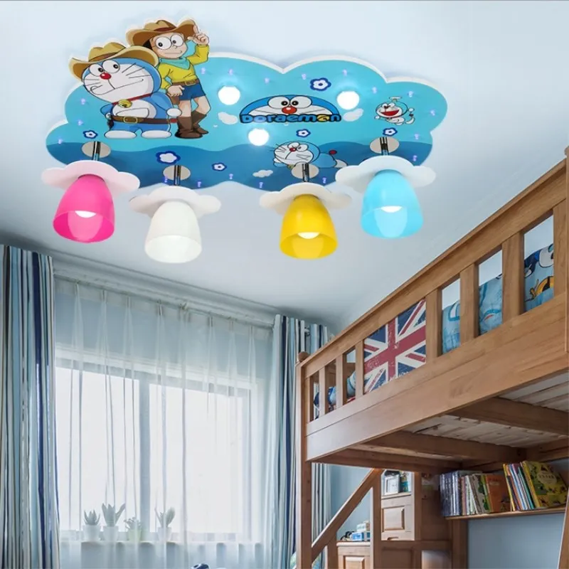 Мультфильм Детская дом потолочный светильник мальчик Doraemon Музыка света