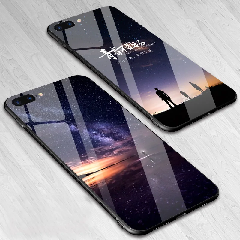 Роскошные чехлы для телефонов из закаленного стекла для iphone 7, 8, 6 plus, Противоударная защитная задняя крышка для iphone 8 plus, 7 plus, 6S Plus