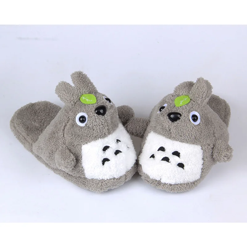 Totoro-B Totoro/тапочки для взрослых; Мужская и женская обувь серого цвета; Милый Забавный Милый милый подарок; сезон осень-зима; домашняя Праздничная обувь; - Цвет: Totoro-B