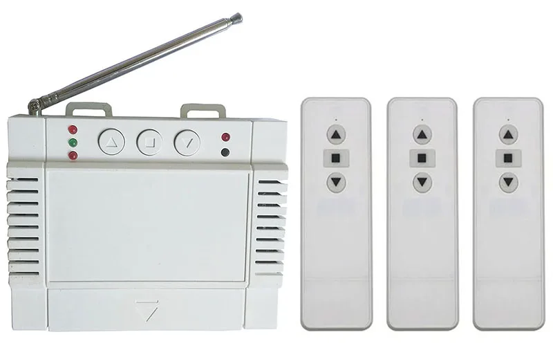 AC220V 250V 380V 2CH RF Wireless Remote Control Receiver+Transmitter shutters tubular motor garage door projection screen blinds |
