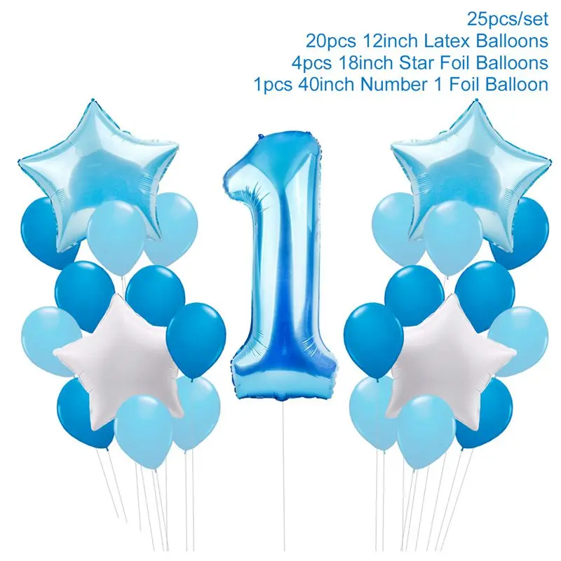 Birthday balloon 1 FENGRISE 1st День рождения баннер флаг ежемесячно один год овсянка гирлянда детский душ для мальчиков и девочек первый день рождения украшения Дети - Цвет: Birthday balloon 1